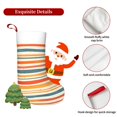 thumbnail image 5 of Flannel Christmas Stocking 17.7×11×7in Soft And Light Touch Good Socks Splicing Design Can Be Used For Hanging Orangered Stripe Hand-Drawn Sketch_4, 5 of 8