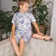 thumbnail image 4 of Balery Lavender Flowers Conjunto de Pijama Infantil de Manga Corta con Estampado – Ropa de Dormir de Algodón Suave-4X-Large, 4 of 6