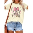 thumbnail image 4 of KimSoong Women Magic Kingdom T-Shirt Castle Graphic Shirts Casual Family Vacation Holiday Shirt Cute Short Sleeve Tee Top, 4 of 9