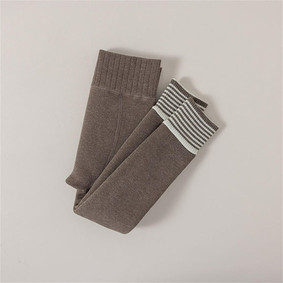 SNKSDGM Girls Cargo Pants Size 7-8 Flare Winter Thick Padded Tights for Children Leggings for Girls Leggings Thermal Pantyhose Ninth Pants 6-8 Years