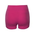thumbnail image 3 of A2Y Women's Basic Solid Premium Cotton High Rise Bike Shorts Magenta 2XL, 3 of 6