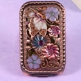 thumbnail image 4 of Vintage Compact Mirror Retro Butterfly Flower Crystal Portable Foldable Makeup Mirror Double Side Compact Mirror, 4 of 5