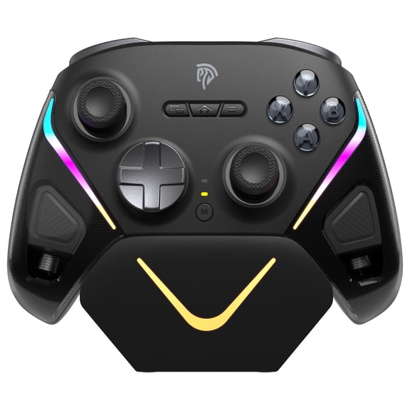 EasySMX D10 Wireless Gaming Controller for PC/Android/iOS/Switch/Steam, with Charging Dock,Dual-Mode Triggers,TMR Joysticks,6-Axis Gyro,Remapping Buttons