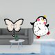 thumbnail image 2 of Reloj de pared decorativo de acrílico con forma de mariposa, sin tictac, para oficina, comedor, habitación infantil, estilo granja, con diseño de, 2 of 8