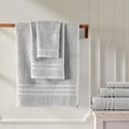 thumbnail image 5 of Hawmam Linen Silver Hand Towels - 8-Pack Quick Dry Bathroom Towels, 16' x 29', Soft Luxury 100% Turkish Cotton, Highly Absorbent, Low Lint, Eco Friendly, Hotel Quality for Spa, Gym, College Dorm, 5 of 7