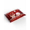 thumbnail image 2 of Red Christmas King Size Comforter Set, Cute Santa Claus Deer Winter Snowflake Soft Bedding for All Seasons, 4 Pcs Bed Set with 1Comforter (90"x106") ,1 Sheet(94"x116"), 2 Pillowcases (19"x35"), 2 of 7