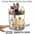 thumbnail image 3 of Organizador de maquillaje Asayuee 360, giratorio, 2 niveles, gris, 3 of 5