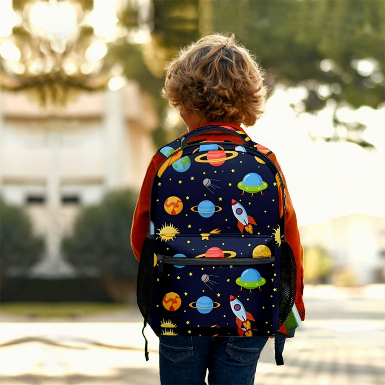 Space Universe Kids Backpack for Boys Girls Astronaut Backpack School Bag Bookbag Travel Children Bag Nursery Junior Primary Student Preschool Backpack With Chest Strap A7 Walmart