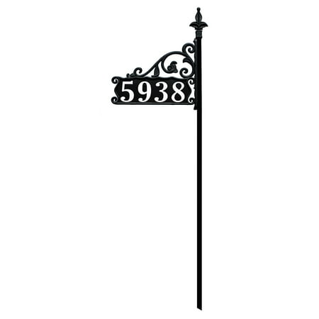 Boardwalk Reflective 911 Home Address Sign For Yard Custom Made Boardwalk Reflective 911 Home Address Sign For Yard Custom Made Plaque Wrought Iron Look Exclusively By America 48 Pole Deco Font