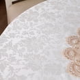 thumbnail image 7 of Round Tablecloth 90 Inch Lace Rustic Macrame Embroidered Fabric Table Cloths Dining Table Cover for Harvest Dresser Decor Farmhouse, 7 of 7