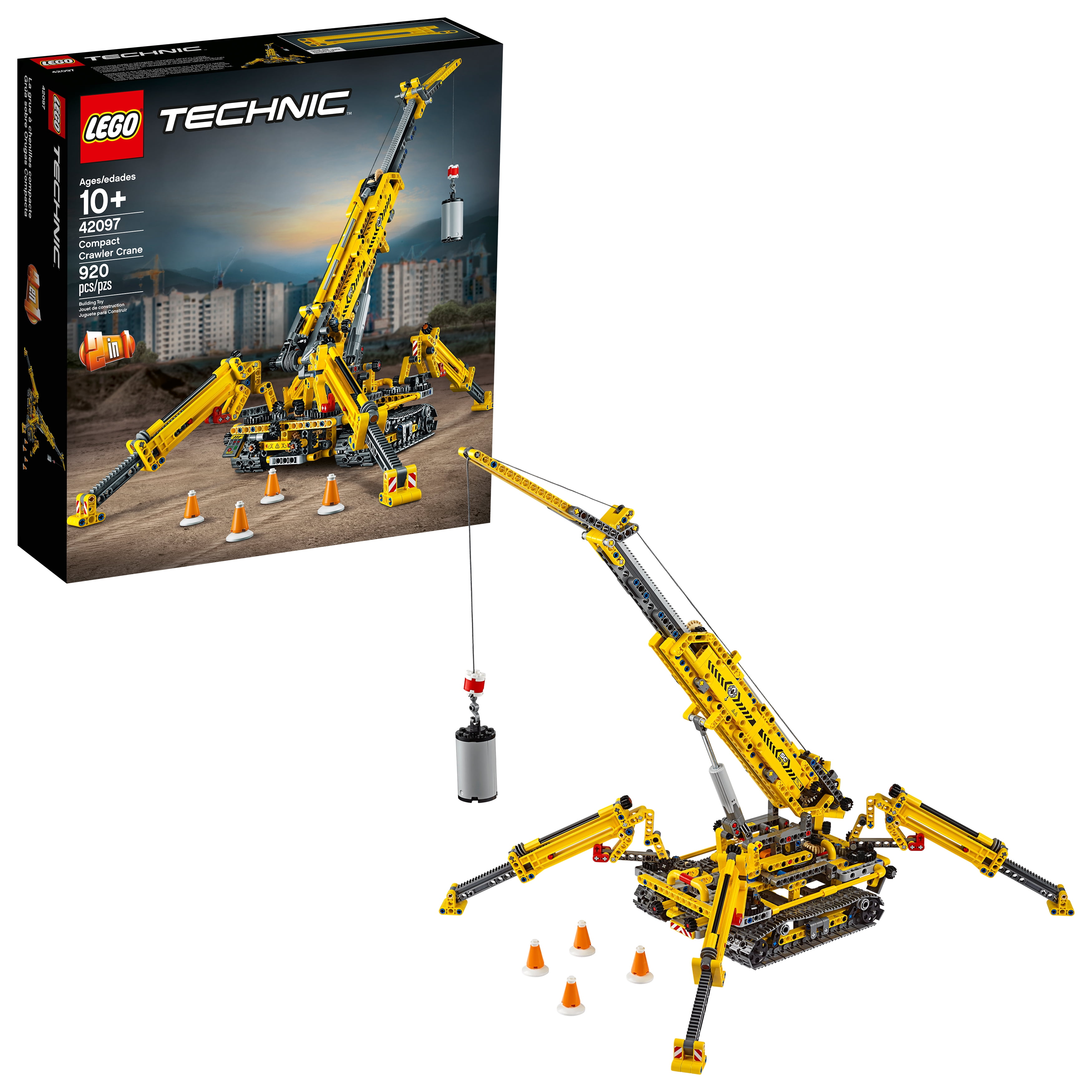 Neuropati bandage internettet LEGO Technic Compact Crawler Crane 42097 Construction Model Crane Set (920  Pieces) - Walmart.com