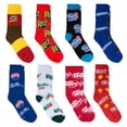 thumbnail image 2 of Crazy Socks – Soda & Snacks 8-Pack Novelty Crew Sock Bundle – Medium – Fun Colorful Junk Food & Soda, 2 of 5