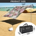 thumbnail image 4 of Portable Beach Tent Sun Shelter With Ground Pegs Water And Wind Resistant Sun Shade Canopy Angle Adjustable Roses Blooming, 4 of 7