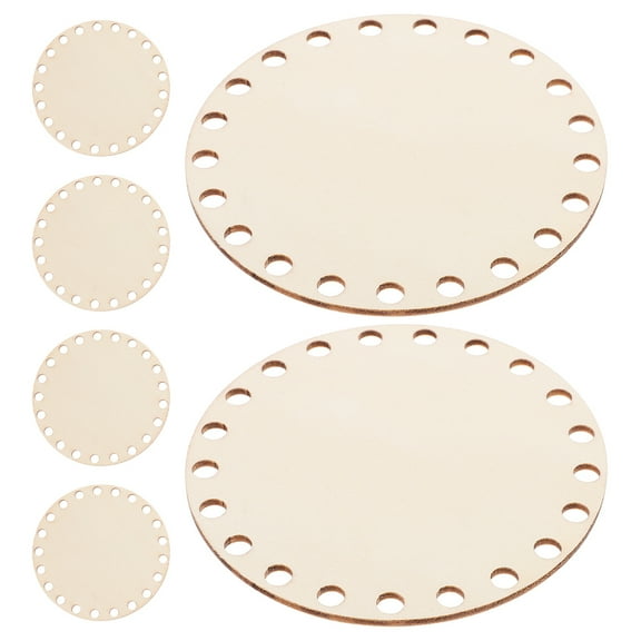 6pcs Wooden Crochet Basket Base Diy Wooden Round Knitting Base Wooden Knitting Base Wooden Craft Base Handbag Base Shaper