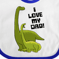 thumbnail image 4 of Inktastic I Love My Dad with Baby and Daddy Brontosauruses Boys or Girls Baby Bib, 4 of 4