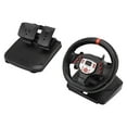 thumbnail image 1 of Game Racing Wheels, Adjustable Height 180 Degree Roation PC Steering Wheel Dual Vibration Motor Plug And Play With Pedals For Game Accessories, 1 of 8