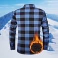 thumbnail image 5 of Breezora Men's Warm Flannel Shirt with Brushed Fleece Lining Cold Weather Plaid Long Sleeve Top for Autumn and Winter L Size Blue, 5 of 8