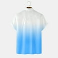 thumbnail image 5 of VSSSJ Mens Gradient Shirts Comfy Fashion Short Sleeve Button Down Shirt Relaxed Fit Hawaiian Summer Beach Casual Shirts for Men Blue XXXXL, 5 of 6