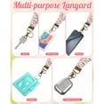 thumbnail image 3 of 1pcs Teacher Scrunchie Lanyards for ID Badges Keys Cute Neck Stretchy Lanyards Retractable Keychain Holder for Women Ladies, 3 of 6