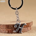 thumbnail image 4 of NEW Simple DIY 26 Letter key Chain Simple Letter Men Women Metal Keychain Party Gift Jewelry Car Key Ring Name Key Holder, 4 of 6