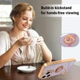 thumbnail image 6 of for Purple iPhone 15 Pro Case with Ring Holder Kickstand [with Magnetic] Soft TPU Bumper, Glitter Gold Electroplated Cover Full Camera Protective Phone Case for iPhone 15 Pro 2023, 6 of 14