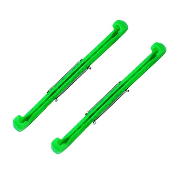 Protectores de patines de hielo Cola 2 piezas Resorte ajustable Verde