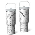 thumbnail image 2 of 1pc 30oz Tumbler with Straw & Handle - Insulated Stainless Steel Cup | Holiday Gift for Man Women (Christmas, Valentine's, Birthday), 2 of 7