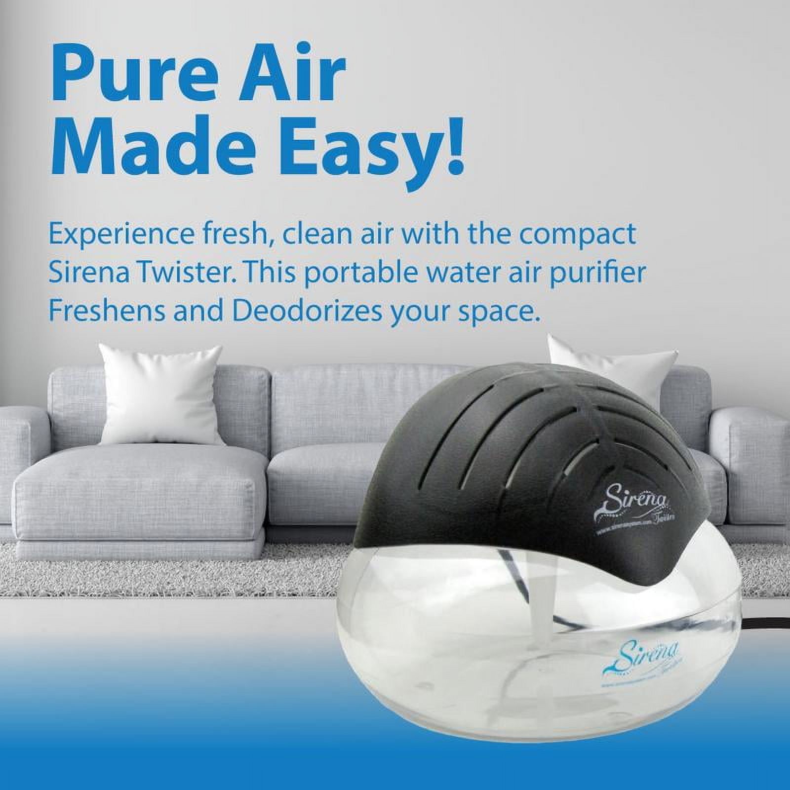 Black The Original Air Purifier Water Filter Air Cleaner For Home Essential Oil Aroma Diffuser With LED Night Light