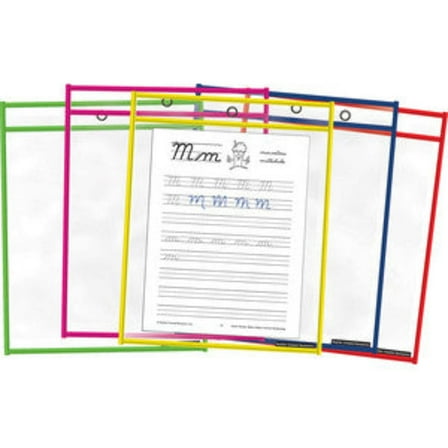 Colorful Dry-Erase Pockets - 10 pack [TCR77522]