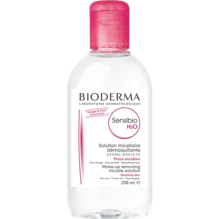 Bioderma Sensibio H2O Micellar Cleansing Water and Makeup Remover Solution for Face and Eyes- 8.33 fl.