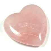 Rose Quartz Heart Crystal, Healing Stone for Heart Chakra and Positive Energy, 1 inch