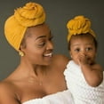 thumbnail image 4 of Sombrero de padre e hijo Turbante Con Flores Para Madre Y Bebé Conjunto De Sombrero De Copa Para Mamá Y Bebé Niño Pequeño Negro Magideal Sombrero de padre e hijo, 4 of 7
