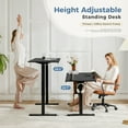 thumbnail image 2 of Aukfa 48" Electric Standing Desk, Adjustable Height Stand up Desk for Home Office, Black, 2 of 10