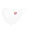 thumbnail image 1 of DALIX Embroidered Peach Cloth Face Mask Reuseable Washable in White Made in USA - S-M Size, 1 of 5