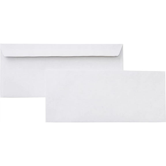 10 Security-Tinted Self-Seal Business Letter Envelopes, Peel & Seal Adhesive Closure, White, 500-Pack