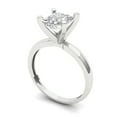 thumbnail image 2 of Solitaire Engagement Ring for Women - 1.5ct Moissanite in 14K White Gold Promise Ring, 2 of 6