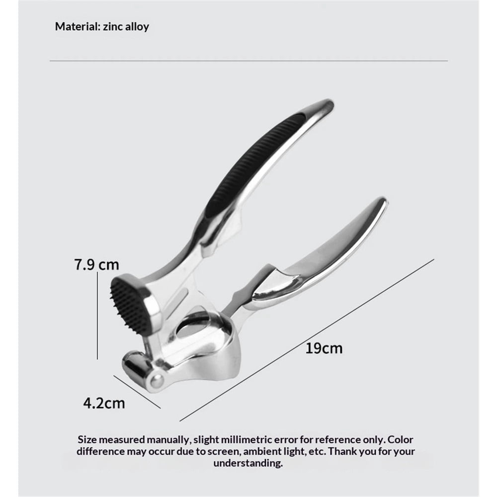 Zinc alloy Garlic Press, Premium Garlic Crusher - Leak-Proof, Easy to Clean, Rust-resistant, Dishwasher Safe!