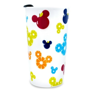 Disney Mickey Mouse Fresh Fruit Ceramic Travel Mug With Lid | Holds 10 Ounces