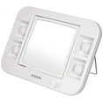 thumbnail image 2 of JERDON Two-Sided Makeup Mirror with Lights - Vanity Mirror with 5X Magnification & Glare-Free Lighting - White Base - Model J1015, 2 of 5
