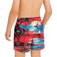 thumbnail image 4 of Eltusu Boys Beach Shorts no Liner, Above the Knee Summer Elastic Waistband Printed Board Shorts with Pockets Multicolor Size 10-11 T, 4 of 6