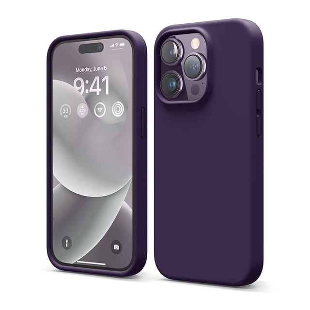 Funda de teléfono Elago compatible con iPhone 14 Pro Silicone Purp