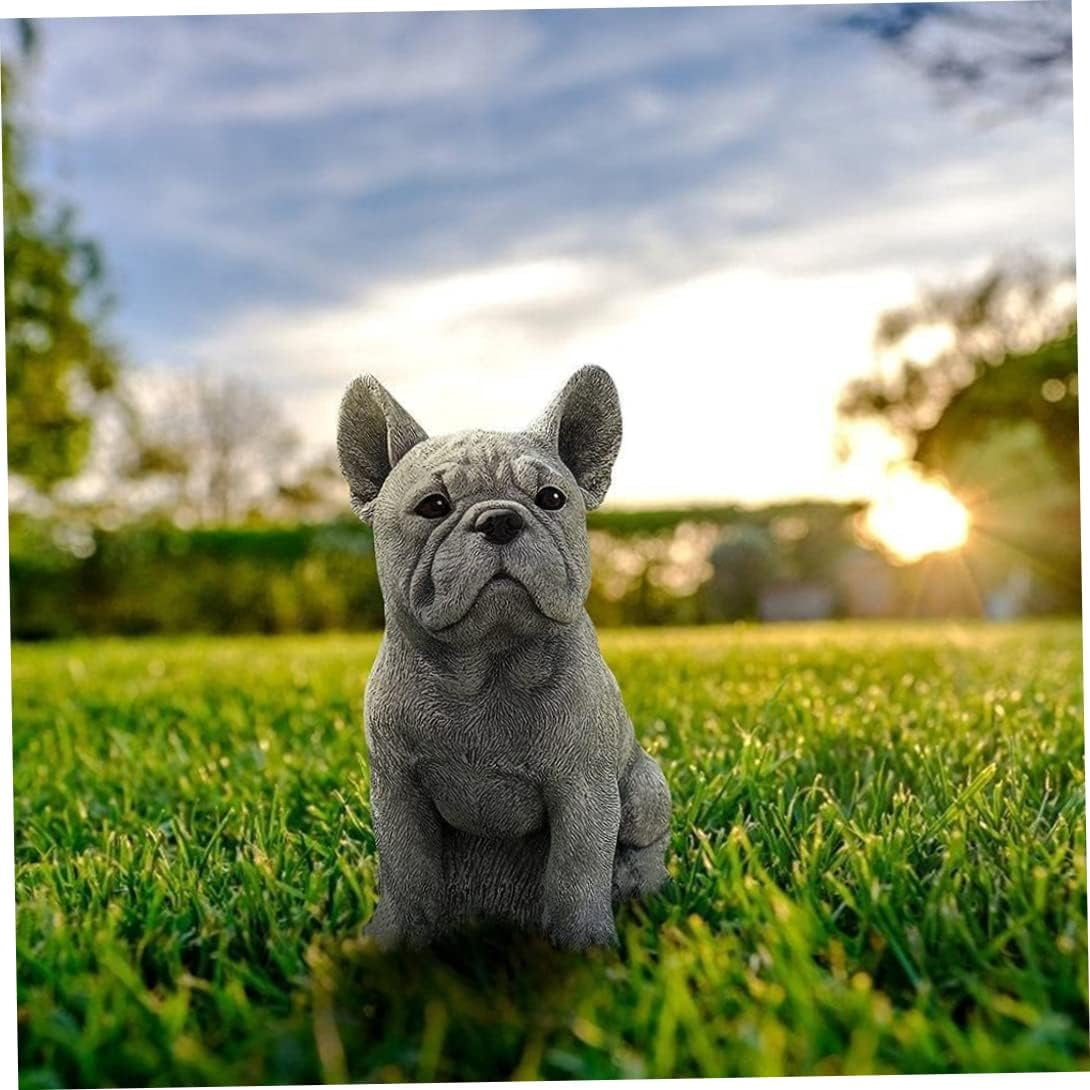 French Bulldog Resin Statue Garden Decor Indoor Outdoor Sculpture