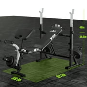 Flybird Standard Weight Bench with Preacher Curl, Leg Developer, Chest & Shoulder Rack