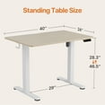 thumbnail image 5 of Innovar Electric Standing Desk - Adjustable Height 40 x 24 inches Stand up Small Desks - Home Office Motor Rising Sit to Stand Study Desk W/Memory Preset for Teens & Adults,Nature, 5 of 13