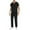 Black, variant on BXINGOHAI Scrubs Medical Uniform Unisex Women and Men V-Neck Top and Pants Set Black,XL