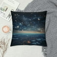 thumbnail image 2 of GOSMITH  Throw Pillow Cover Cosmic Colorful Watercolor Galaxy Night Sky with Stars Square Decorative Throw Pillow Cushion Case for Home Couch Living Room Bed Sofa Car Pillowcase, 2 of 5
