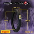 thumbnail image 2 of Pirelli Night Dragon Tire Set: 90/90-21 M/C 54H TL Front & 170/80B15 M/C 77H TL Rear Cruiser Motorcycle Tires - Superior Traction & Handling for High-Performance Cruisers w/ Keychain, 2 of 8