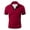 02#Wine, variant on Men's Contrast Trim Short Sleeve Polo Shirt Breathable Mesh Fabric Casual Summer Golf Pullover Top