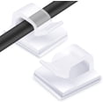 thumbnail image 1 of KGROTE 60 clips para cables para exteriores, ganchos adhesivos para cables, soporte organizador de cables, clips de luz navideña para escritorio, gestión de cables de pared, luces de cadena, luces de, 1 of 3