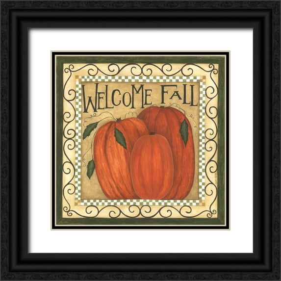 Shamp, Cindy 26x26 Black Ornate Wood Framed with Double Matting Museum Art Print Titled - Welcome Fall